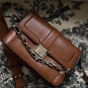 MICHAEL KORS COLLECTION Leather Crawford Shoulder Bag NEW